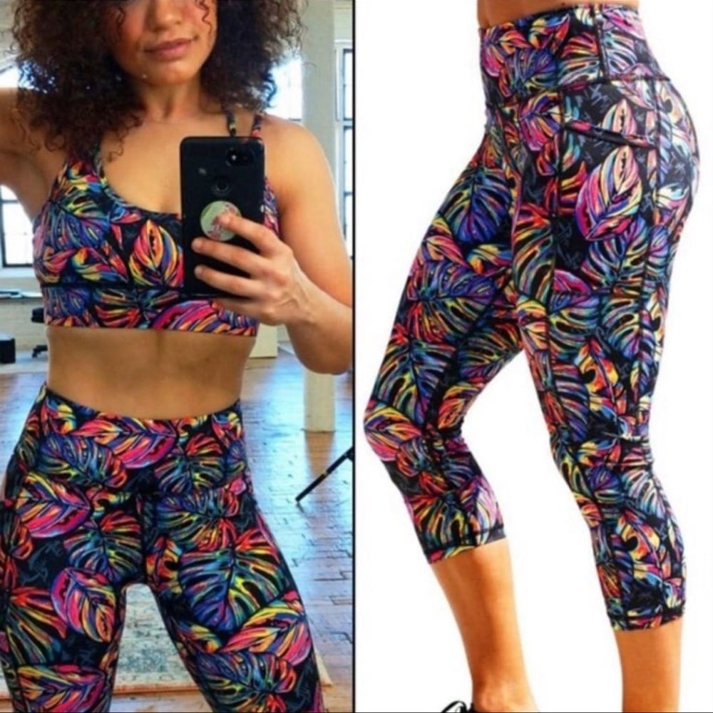 HOLD- CVG- TROPIC LIKE IT'S HOT capri leggings & Headband XL